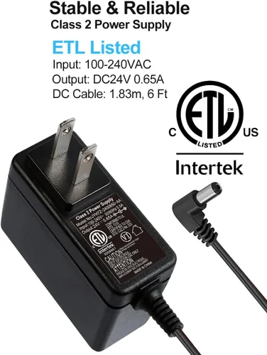 Miniatura 3 de Fuente de alimentación de 24 V para Polycom SoundPoint 320 330 335 430 450 550 560 601 650 670 IP Business Phones, 24 voltios 500 mA DC Cable