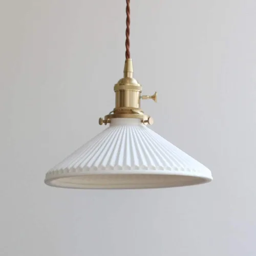 Miniatura 6 de E26 Moderna lámpara colgante creativa minimalista, lámpara de cerámica blanca, lámpara colgante de comedor, luz colgante de barra de noche