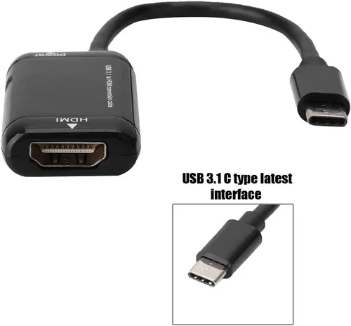 Miniatura 3 de Tangxi USB a adaptador,USB3.1 USB C a puerto hembra,Convertidor de cable gráfico de vídeo 1080P para teléfonos móviles,HDTV, monitor, proyector