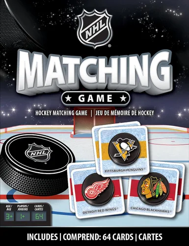 Masterpieces Juegos deportivos - Juego de emparejamiento de la liga de la NHL - Juego para niños y familia - Ríe y aprende
