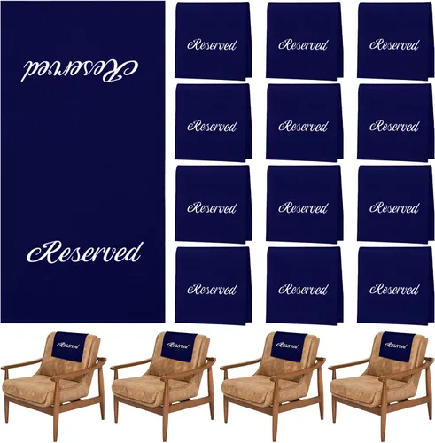 Miniatura 9 de Tatuo 12 carteles de asiento reservados para sillas de 22 pulgadas, letreros reservados para bancos de iglesias, marcador de posición de tela
