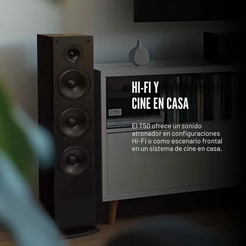 Miniatura 2 de Polk Audio Altavoz de torre de pie T50 para cine en casa y estéreo (individual, negro) - Respuesta de graves profundos, Dolby y DTS Surround
