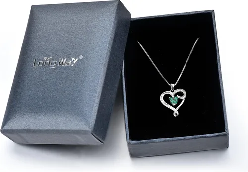 Miniatura 13 de Regalo de cumpleaños para mamá, collar con dije de corazón de plata esterlina 925 con texto en inglés "I Love You Mom