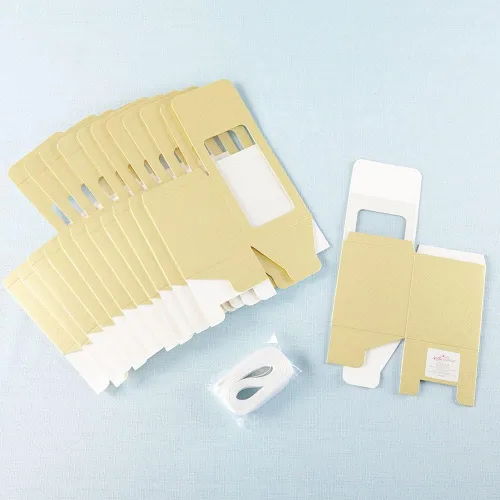 Miniatura 3 de Kate Aspen 36 piezas de caja de regalo de cristalería dorada de 9 onzas. Accesorio de recuerdo de fiesta para bodas, despedidas de soltera, baby