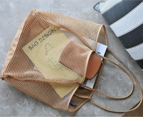 Miniatura 6 de Bolsa de hombro para mujer de malla para la playa