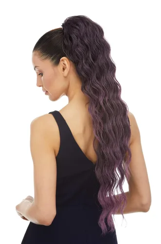 Miniatura 3 de Essence Ponytail – Peluca de hasta 10.6 in de largo, ondulada, respetuosa con el calor, sintético, con cordón de pony americano Ariana Cola de 1