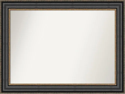 Miniatura 557 de Amanti Art Espejo personalizado, espejo de baño negro puente, espejo de pared o espejo de tocador de baño sobre el fregadero (26 x 26 pulgadas)