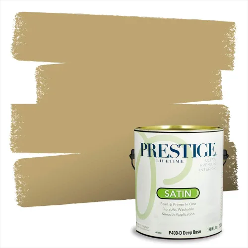 Miniatura 112 de PRESTIGE Paints Exterior Paint and Primer In One, 1-Gallon, Satin, Comparable Match of Benjamin Moore* Royal Linen* 931BM-PCM