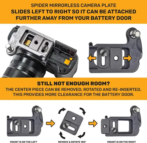 Miniatura 7 de Spider Holster – Pistolera de cámara con clip y opciones de extracción rápida y bloqueo seguro. Incluye placa para cámara con pin de acero Funda +