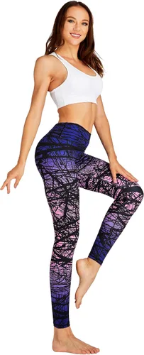 Miniatura 2 de COOLOMG Leggings de yoga para mujer, mallas para correr, leggings de tiro bajo, para entrenamiento, gimnasio, con bolsillos ocultos