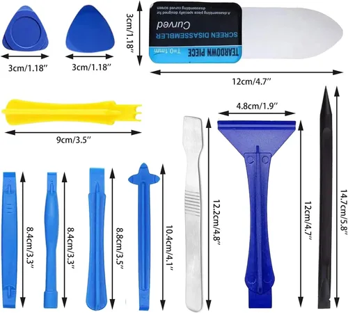 Miniatura 6 de Spudger - Kit de herramientas de palanca de 14 piezas, herramienta de apertura de plástico y metal, herramienta de palanca ultrafina y abierta