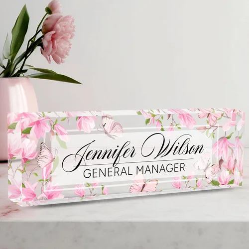 Miniatura 26 de Placa de Nombre Personalizada a Criterio, Placa de Escritorio de Acrílico, Decoración de Oficina para Mujeres y Hombres, Regalos de Agradecimiento