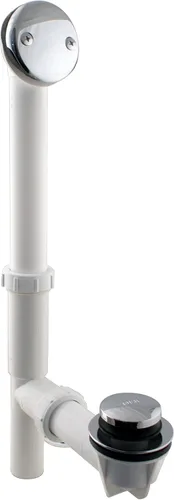 Miniatura 7 de Westbrass 593244-26 Kit de drenaje de residuos de baño con punta tubular blanca de 1-1/2 pulgadas, cromo pulido