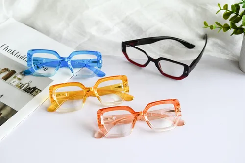 Miniatura 3 de LUR Gafas de lectura para mujer - 4 pares de lectores de moda para mujer +0.50