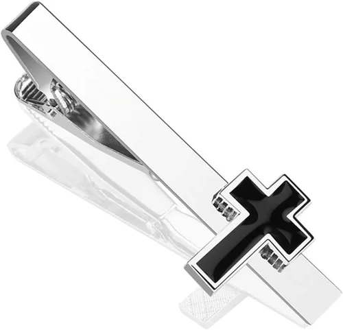 Tie Clips for Men, Tie Clip, Tie Bar, Tie Bars for Men, Silver Tie Tack Pins Unique, Mens Lapel Pins for Suits Shirts, Neck Tie Clasps for Women