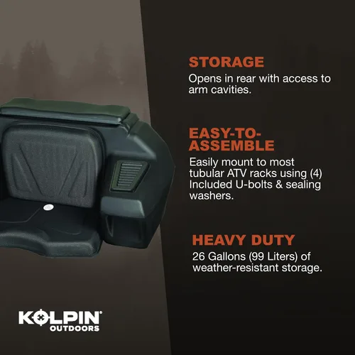 Miniatura 2 de Kolpin 4438 - Caja de casco trasera para ATV Negra Pequeña