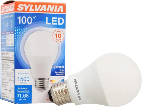 Miniatura 23 de Sylvania Bombilla LED, equivalente a 60 W A19, eficiente 8.5 W, base media, acabado esmerilado, 800 lúmenes, blanco suave, paquete de 4 (73888)