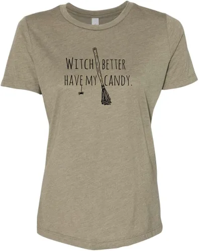 Miniatura 15 de Cute Women's Screen Printed Crew Neck Tee, Shirts With Sayings, Dusty Blue or Olive