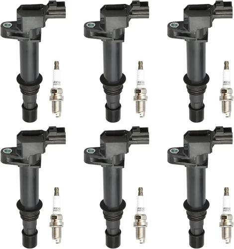 6 bobinas de encendido UF270 y 6 bujías de iridio compatibles con Dodge Dakota/Durango/Ram 1500 2004-2008, Jeep Grand Cherokee/Liberty/Nitro
