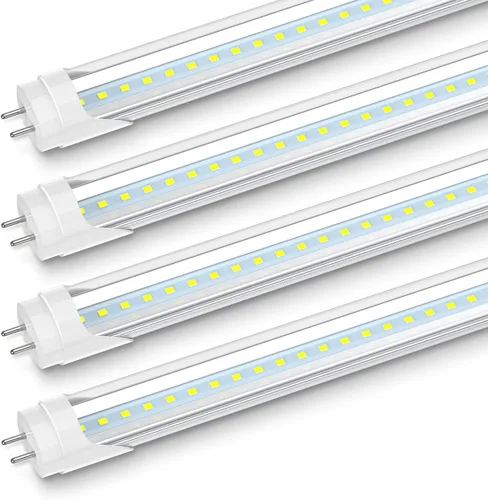 JESLED Tubo de Luz LED T8 de 2 Pies, 10W (Equivalente a 24W), Luz de Día de 5000K, 1120LM, Bombilla LED Tipo A+B de 24 Pulgadas, Plug & Play o