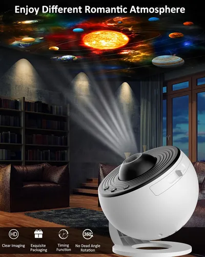 Miniatura 3 de Proyector de planetario para dormitorio, proyector de estrellas 13 en 1, luz de galaxia, luz nocturna de techo, iluminación de estado de ánimo