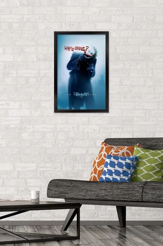 Miniatura 2 de Trends International DC Comics - Póster de pared de The Dark Knight - The Joker - Why So Serious, 14.725 x 22.375 pulgadas, versión enmarcada
