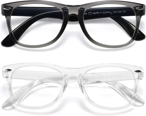 DYLB Gafas de bloqueo de luz azul para niños y niñas, paquete de 2, gafas de videojuegos para computadora para niños y niñas de 3 a 10 años, antiluz
