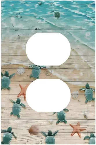 Miniatura 82 de Mid Century Morden Boho - Placa de pared para interruptor de luz dúplex de 1 banda, placa frontal decorativa eléctrica para receptáculo para baño