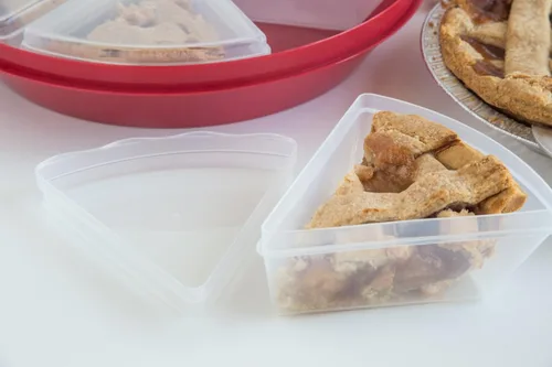 Miniatura 7 de Fox Run Porta pasteles y protector con tapa, ahorra pasteles de hasta 10 pulgadas, incluye 6 recipientes para rebanadas de pastel