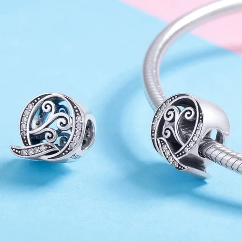Miniatura 28 de BETTY&SARAH dije de plata esterlina 925 con forma de letra, para pulseras Pandora, letra del alfabeto, joya, regalo para mujer