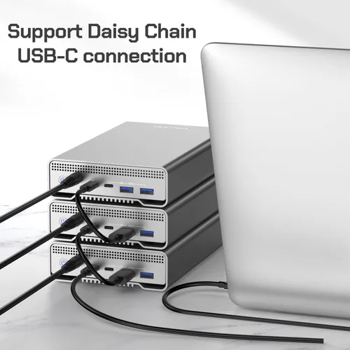 Miniatura 6 de Avolusion PRO-G1 - Disco duro externo USB 3.2 Gen 2 (10Gbps) USB-C de 10 TB con HUB USB para Windows/MacOS (gris)