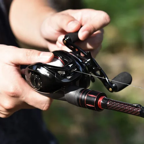 Miniatura 8 de Carretes de pesca Baitcasting KastKing Royale Legend II, nuevo diseño compacto de carrete baitcaster de pesca, arrastre de fibra de carbono de 17.64