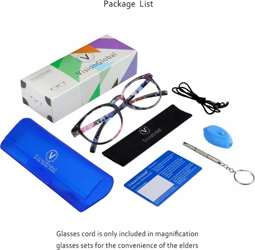 Miniatura 7 de VisionGlobal 1 par de lentes de bloqueo de luz azul/paquete de 2 lentes rojos para dormir o 2 lentes de juego para mujeres/hombres