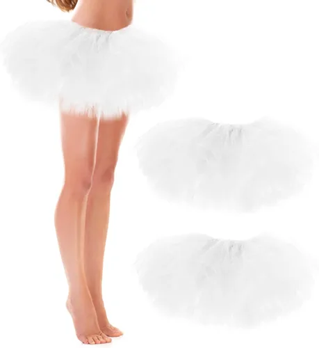 Paquete de 3 faldas tutú para mujeres, adolescentes y adultos, 5 capas hinchadas clásicas de tul para mujeres, ballet, correr, fiesta, disfraz de