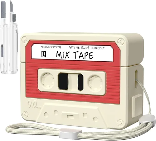 Miniatura 13 de Estuche para AirPods Pro 2, KOREDA Divertido Diseño de Cinta de Casete para AirPods Pro 2ª Generación/1ª Generación (2023/2022/2019), Linda Funda