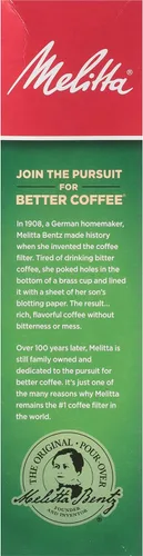 Miniatura 14 de Melitta Filtros de café en cono #4, bambú, 80 unidades (paquete de 6), 480 filtros en total, se adapta a todas las cafeteras de cono de 8 a 12 tazas