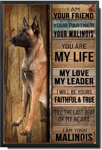 Miniatura 25 de Lygond Letrero de metal con texto en inglés "I Am Your Friend", regalo para amantes de Doberman, amantes de los perros, impresiones artísticas