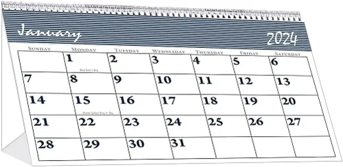 House of Doolittle Calendario mensual de tienda de campaña de escritorio 2024, Bar Harbor, 7 x 4.25 pulgadas, enero a diciembre (HOD3679-24)
