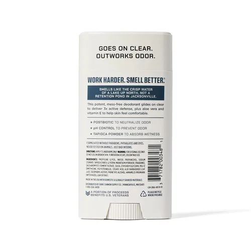 Miniatura 11 de Duke Cannon Midnight Swim - Desodorante sin aluminio para hombres - Air Defense, aroma de sándalo + lavanda, 3 oz - de larga duración, deslizamiento