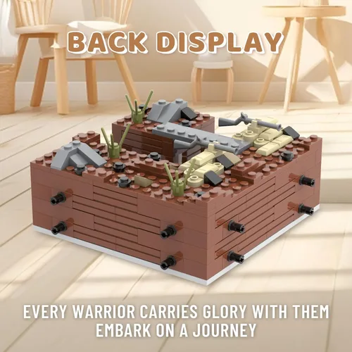 Miniatura 8 de WW2 Battlefield - Juego de bloques militares de esquina derecha (200 piezas) para construir libremente escenas de batalla