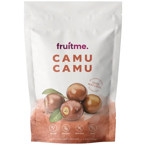 FruitMe FruitMe - Polvo orgánico certificado crudo Camu Camu liofilizado 3.53 oz - Superalimento rico en vitamina C - Superfruta de vitamina C más