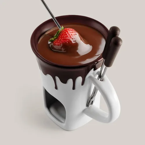 Miniatura 6 de Swissmar F12064 Juego de tazas de fondue de chocolate nostalgia de 4 piezas