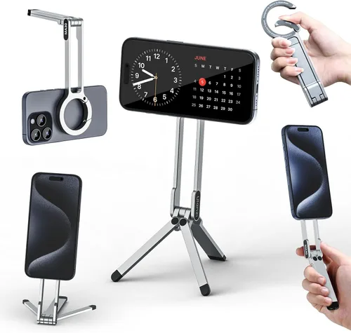 Miniatura 7 de ULANZI MA30 - Soporte magnético de trípode para iPhone - Maglock de aluminio para teléfono inteligente, mini trípode de bolsillo, soporte
