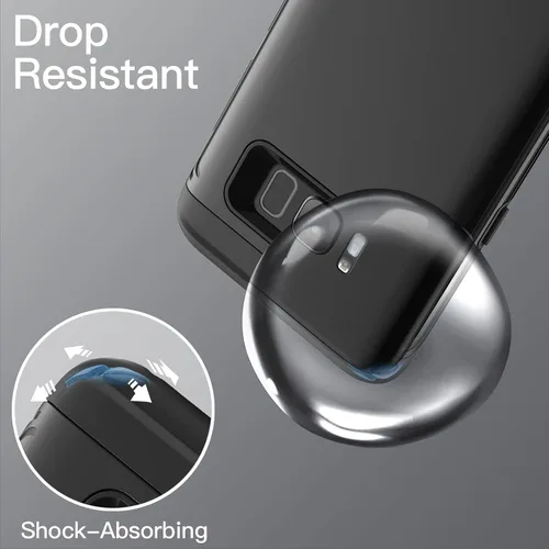 Miniatura 5 de JETech Funda a prueba de golpes para Samsung Galaxy S8, cubierta protectora de doble capa con absorción de golpes (negro)