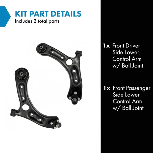 Miniatura 2 de TRQ Brazo de control inferior delantero izquierdo y derecho con rótula, juego de 2 piezas compatible con Hyundai Sonata 2015 2016-2021 Tucson