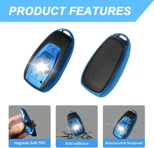 Miniatura 3 de QBUC Funda para llavero Subaru con llavero, funda para llavero de automóvil compatible con Subaru Crosstrek Forester Outback Ascent Impreza Legacy