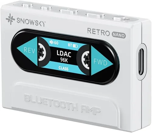 FiiO/Snowsky Retro Nano Bluetooth USB DAC AMP con LDAC, aptX Adaptive, aptX LL (salida desequilibrada de 3.5mm y salida equilibrada de 4.4mm)