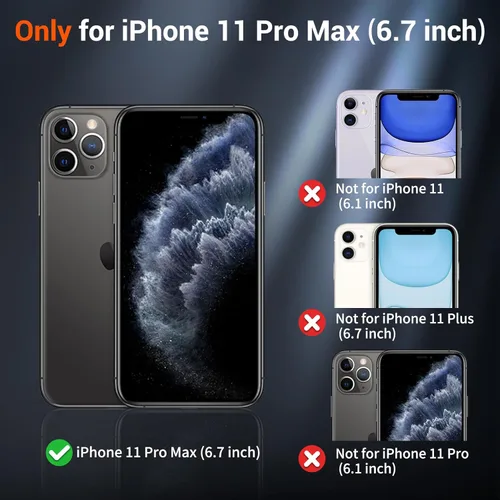Miniatura 2 de SUPFINE Funda magnética para iPhone 11 Pro Max (compatible con MagSafe) (protección contra caídas de grado militar), delgada, translúcida mate, a