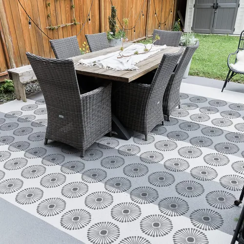 Miniatura 5 de 2 plantillas de azulejos reutilizables de 12 x 12 pulgadas, plantillas de concreto con patrones para patio y suelos