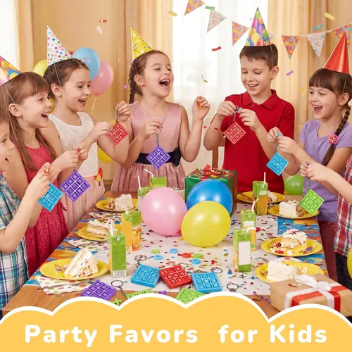 Miniatura 5 de Hicarer 8 llaveros de fiesta de Tic Tac Toe para fiesta de cumpleaños a granel, regalos de fin de año para estudiantes, niños de 8 a 12 años, regalo